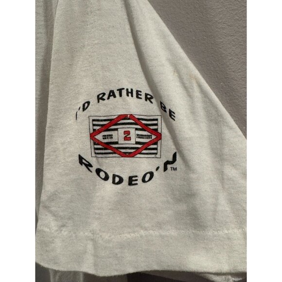 VTG Rescue 911 TV Show t-shirt single stitch Chute 2 Productions Rodeo Bull RARE - Picture 5 of 9